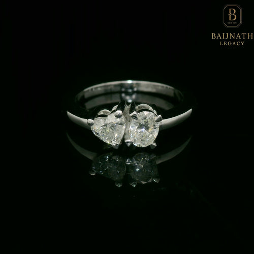 Elegant Heart-Shaped Diamond Ring